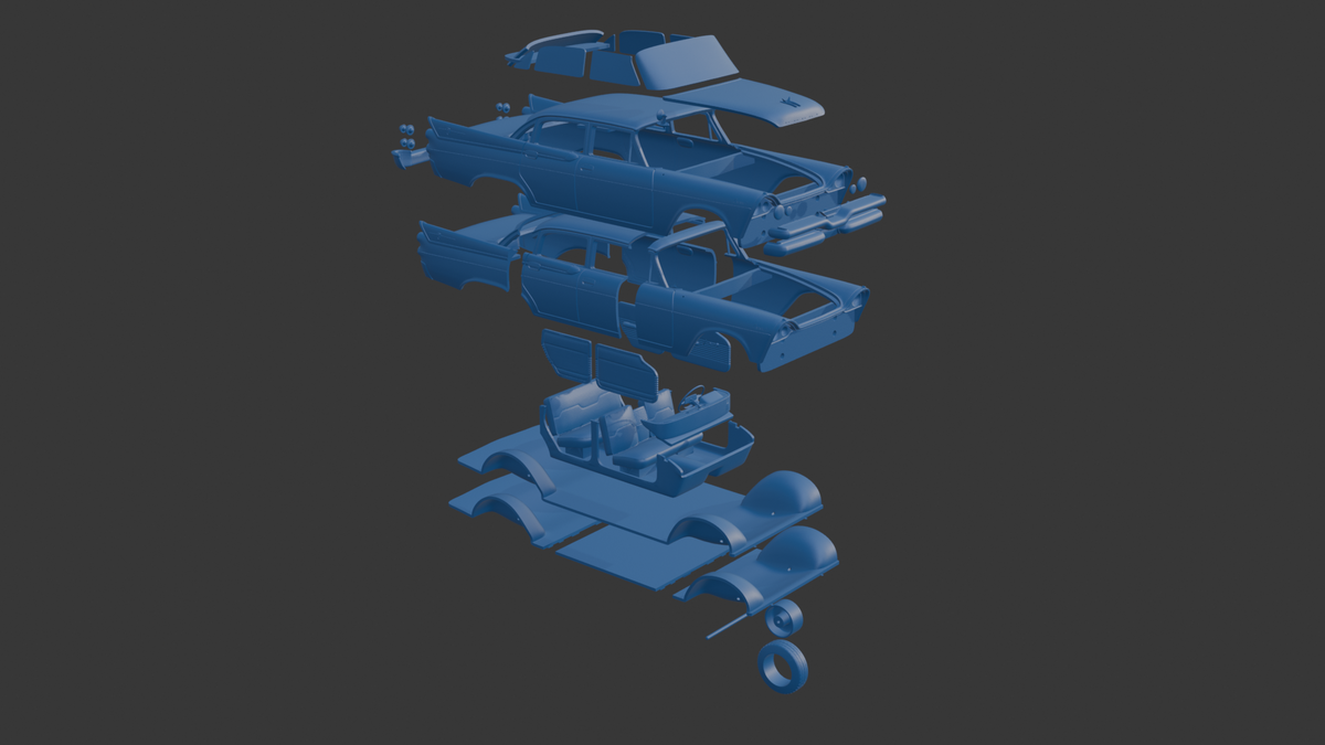 DODGE CORONET LANCER 1957 FOUR DOORS 3D PRINT MODEL