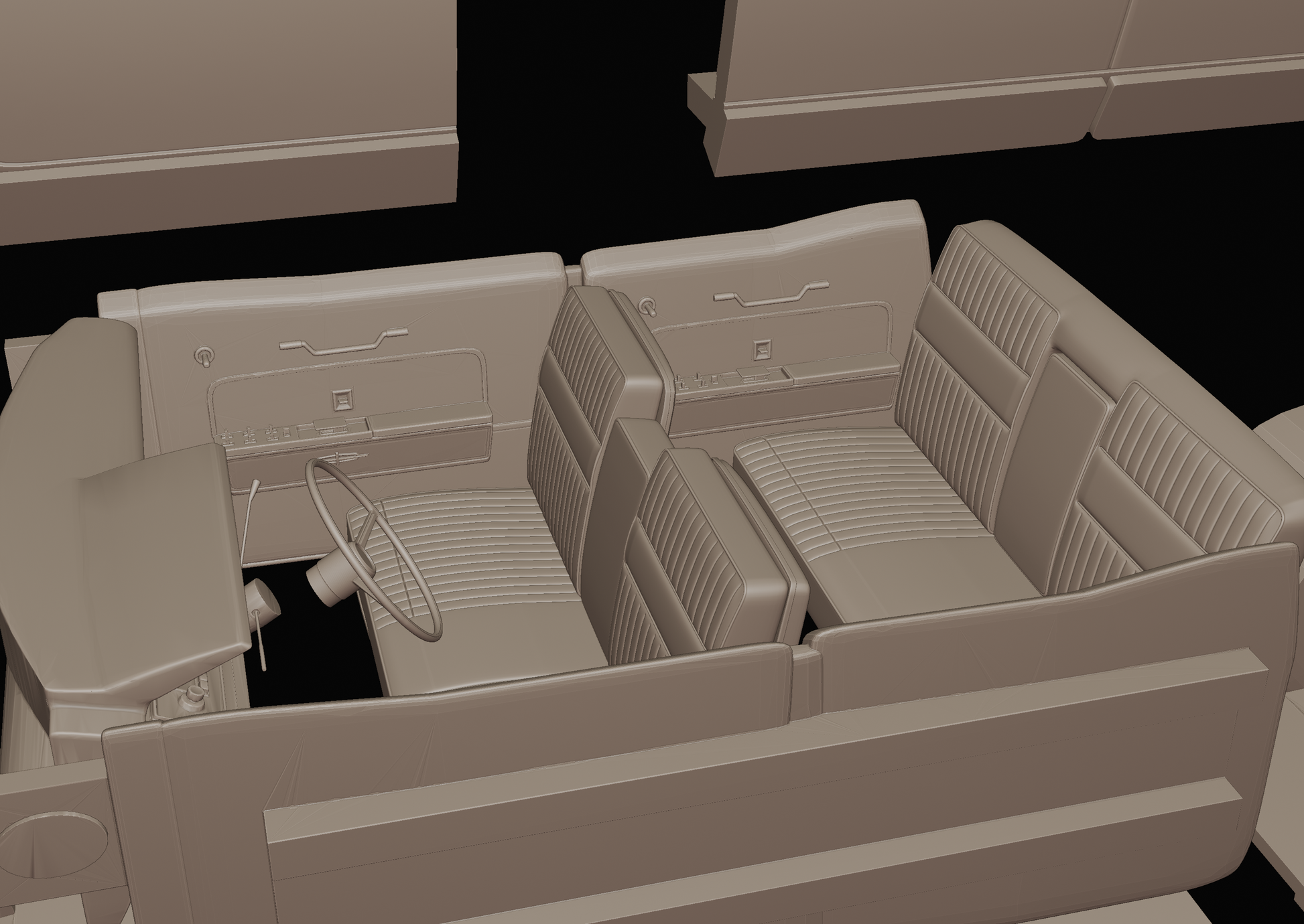 STL FILE Lincoln Continental 1968 3d print model - ARTISTIT
