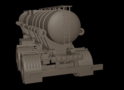 STL FILE CIRCULAR TRAILER TANKER 3d print model - ARTISTIT