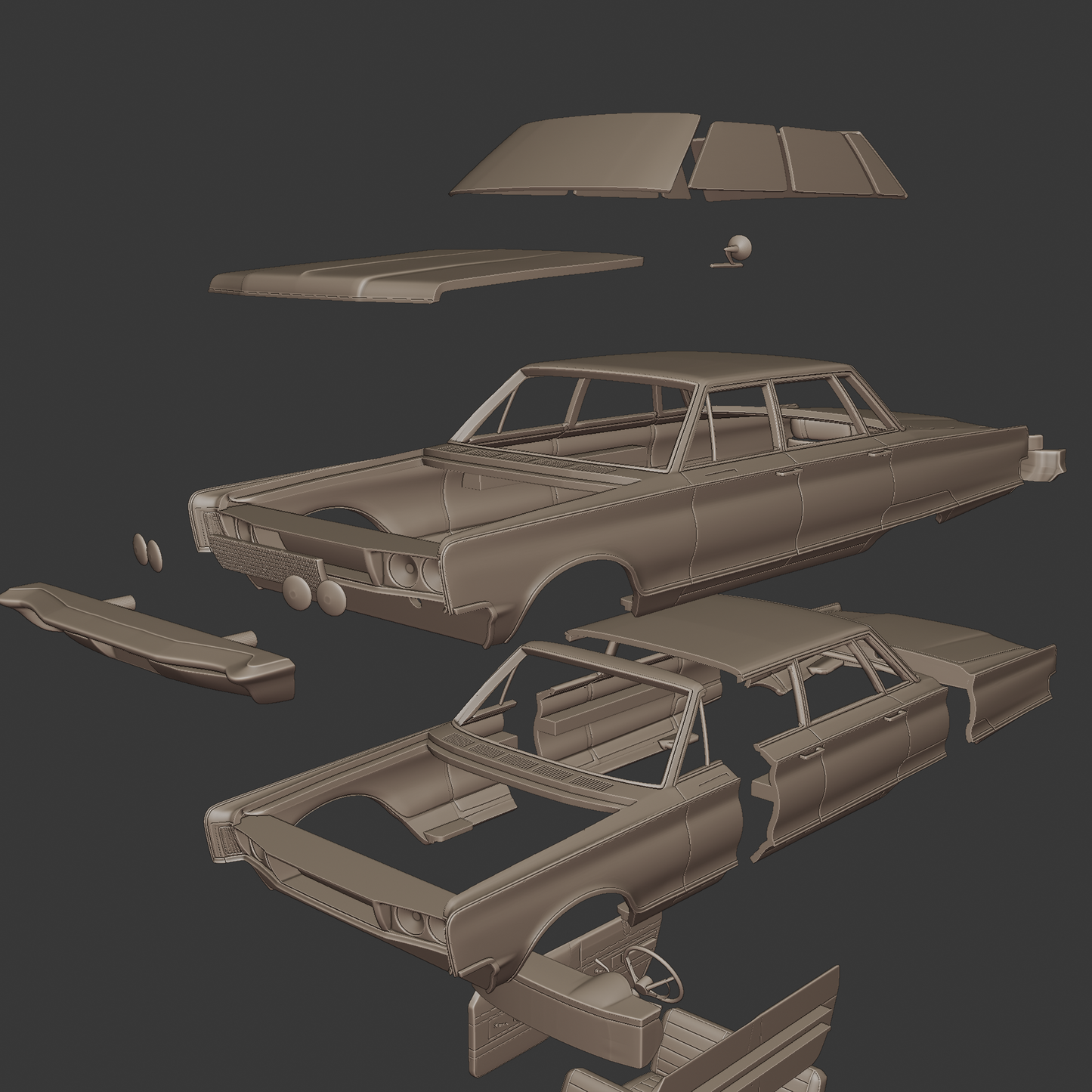Chrysler new yorker 1966 3D PRINT MODEL