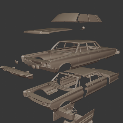 Chrysler new yorker 1966 3D PRINT MODEL