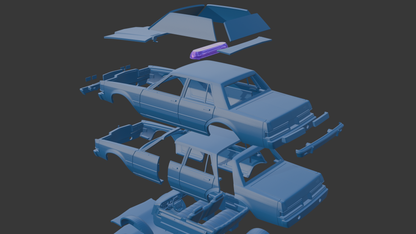 ‏‏Dodge DIPLOMAT TAXI 1980 3D PRINT MODEL