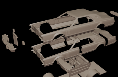 Lincoln Continental Mark V 1977 3d print model
