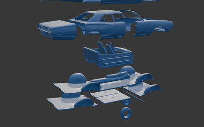 Dodge Coronet 1970 FOUR-DOOR 3D PRINT MODEL