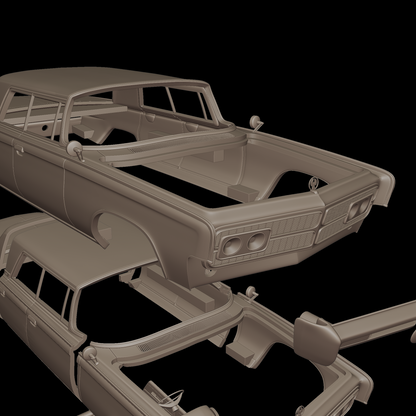Chrysler Imperial Crown 1965 3D PRINT MODEL