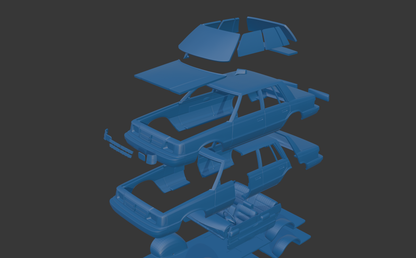 Dodge Aries K Sedan 1988 FOUR DOORS 3D PRINT MODEL