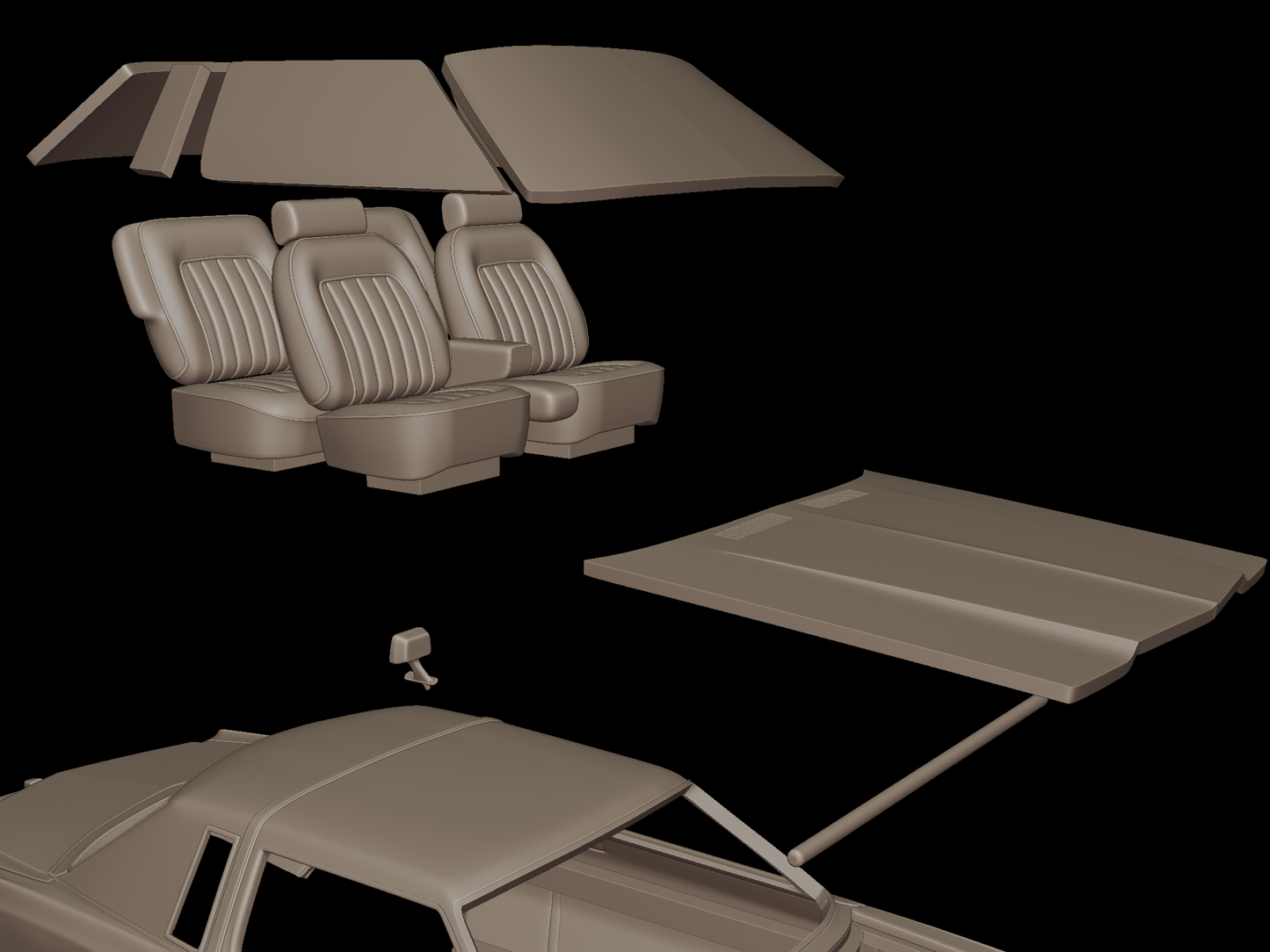 Crysler lebaron 1979 3d print model