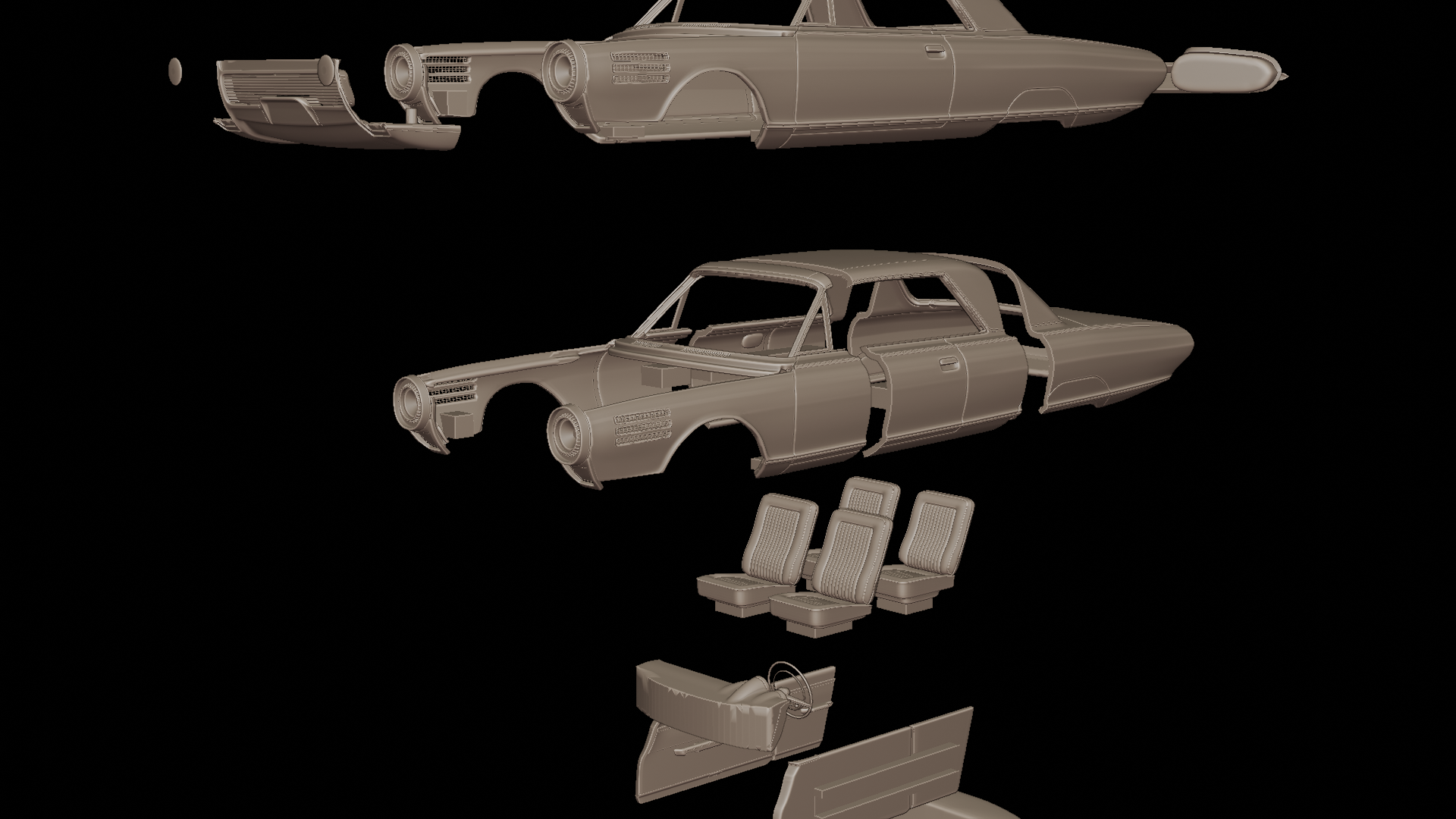 STL FILE Chrysler Turbine 1963 3D PRINT MODEL - ARTISTIT