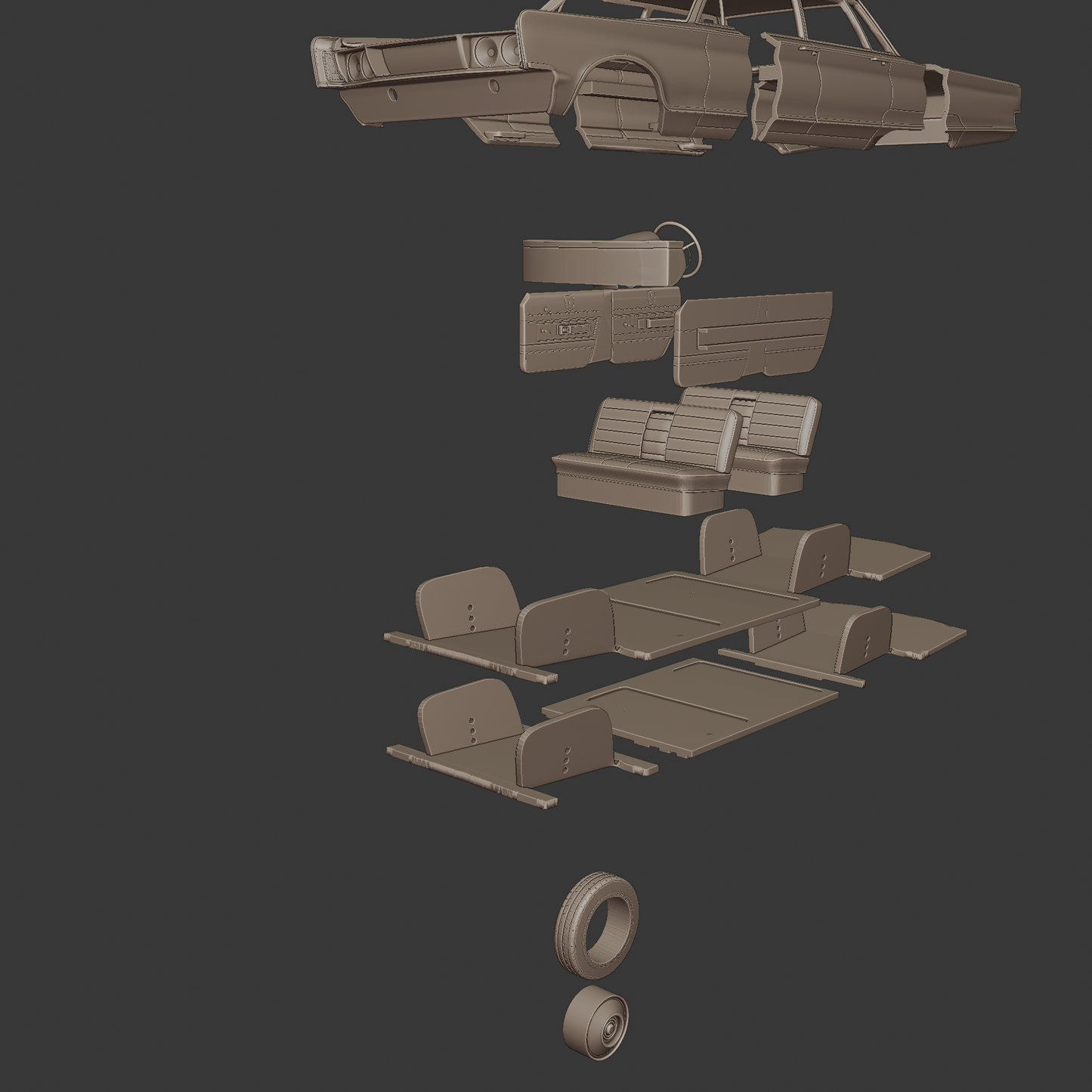 Chrysler new yorker 1966 3D PRINT MODEL