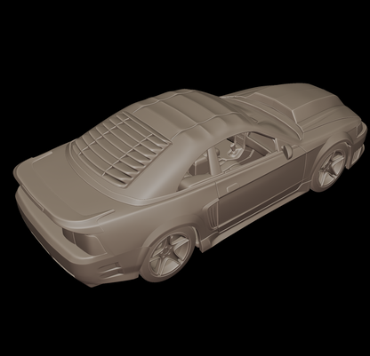 STL FILE custom ford mustang saleen 2001 3d print model - ARTISTIT
