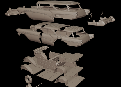 Buick Century Caballero Wagon 1957 3d print model