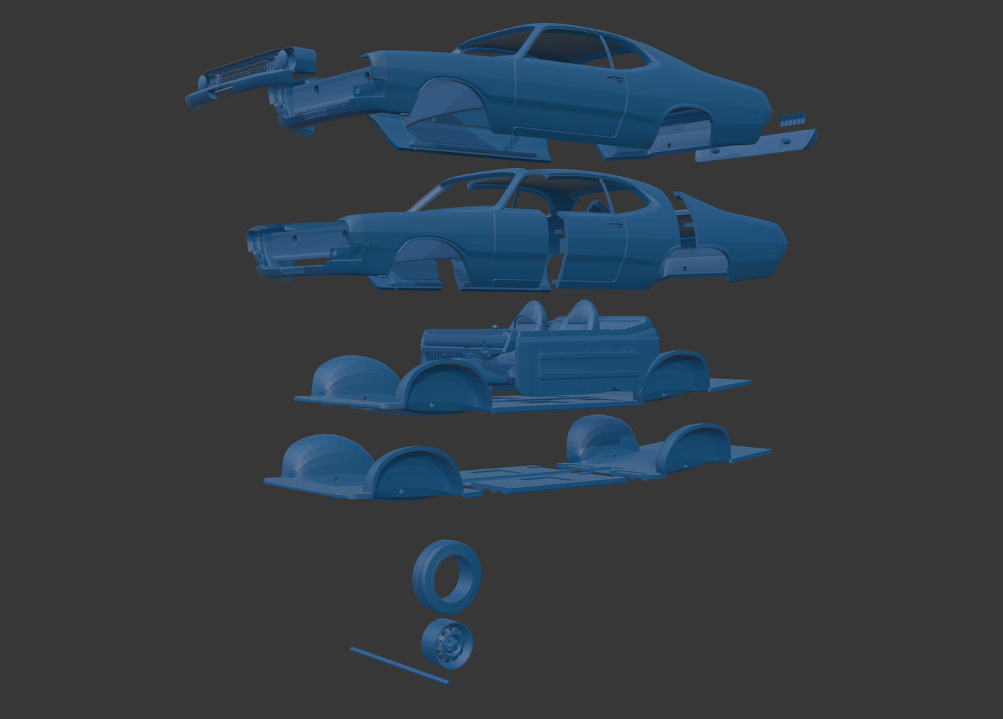 DODGE DART DEMON 340 1972 3D PRINT MODEL