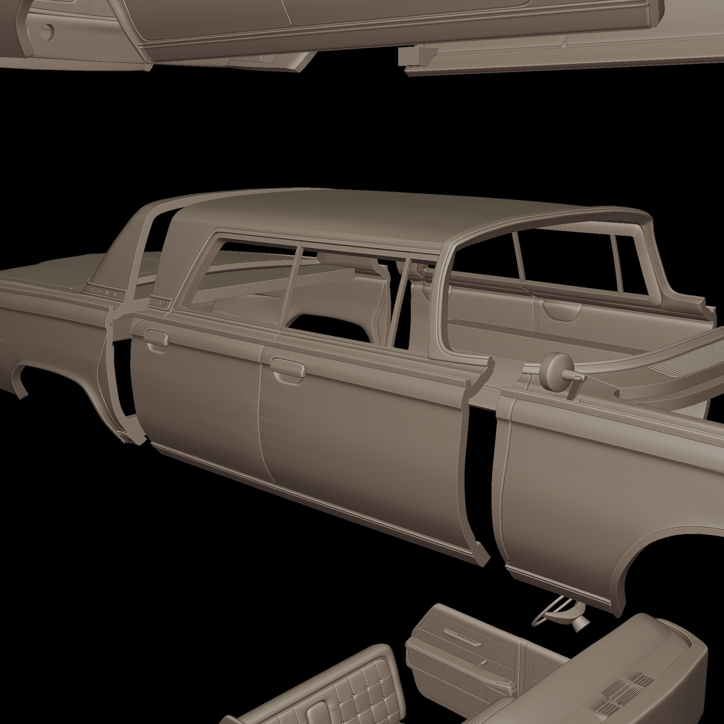 Chrysler Imperial Crown 1965 3D PRINT MODEL