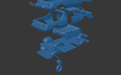 Dodge Aries K Sedan 1988 FOUR DOORS 3D PRINT MODEL