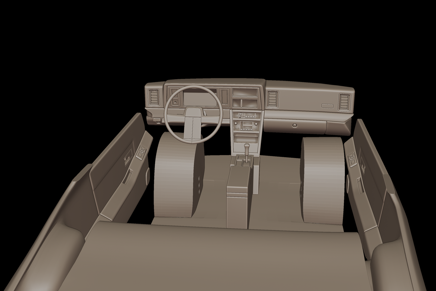 crysler  daytona shelby z 1987 3d print model