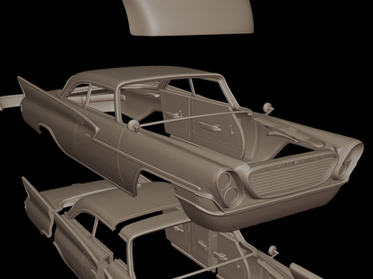 chrysler newport hardtop sedan 2 doors 1961 3d print model