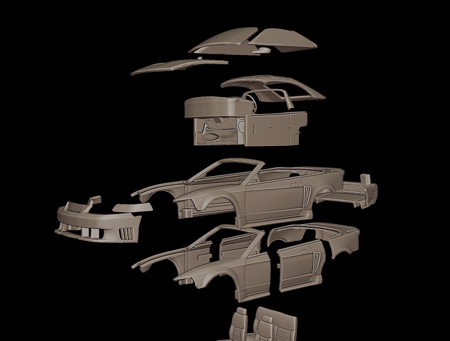 ford mustang saleen 2001 3d print model