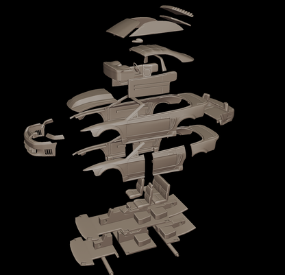 STL FILE custom ford mustang saleen 2001 3d print model - ARTISTIT