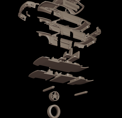 STL FILE custom ford mustang saleen 2001 3d print model - ARTISTIT