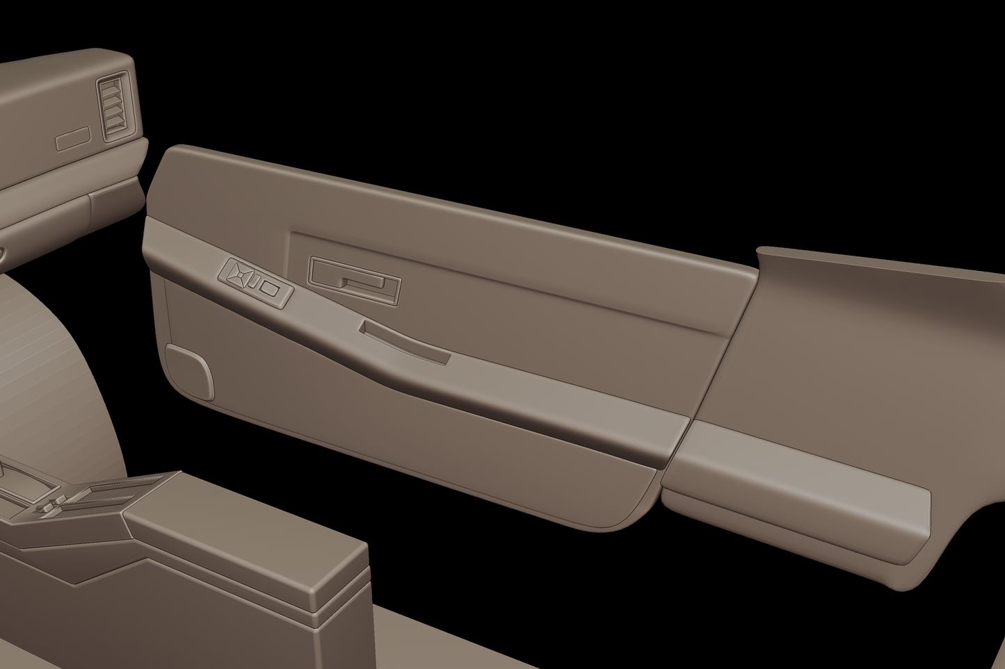 crysler  daytona shelby z 1987 3d print model