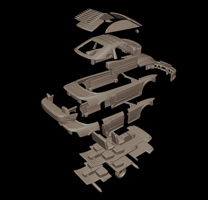 STL FILE custom ford mustang saleen 2001 3d print model - ARTISTIT