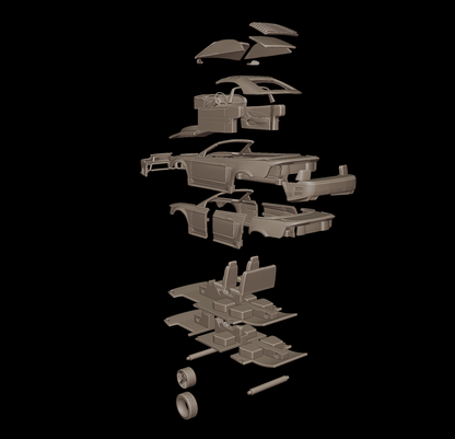 STL FILE custom ford mustang saleen 2001 3d print model - ARTISTIT