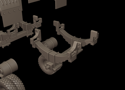 STL FILE CIRCULAR TRAILER TANKER 3d print model - ARTISTIT