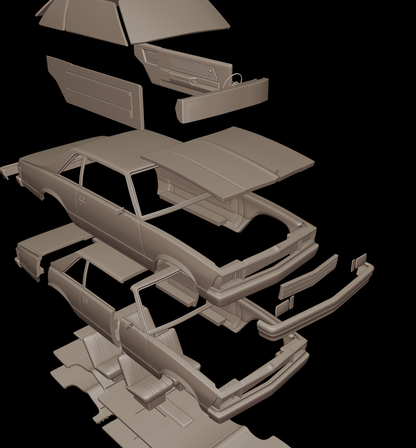 STL FILE chevrolet malibu classic 1980 two doors 3d print model - ARTISTIT