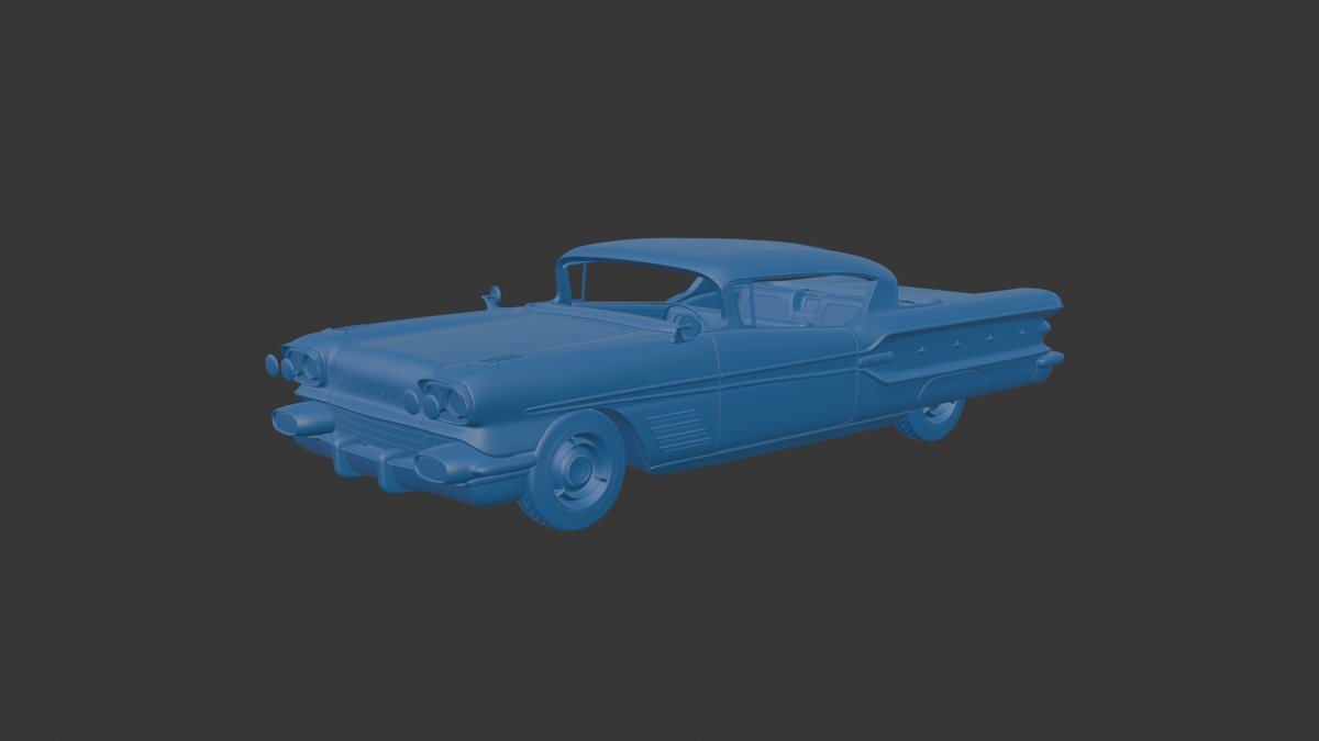 Pontiac Bonneville Hardtop 1958 3D PRINT MODEL