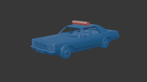 DODGE MONACO POLICE 1977 3D PRINT MODEL