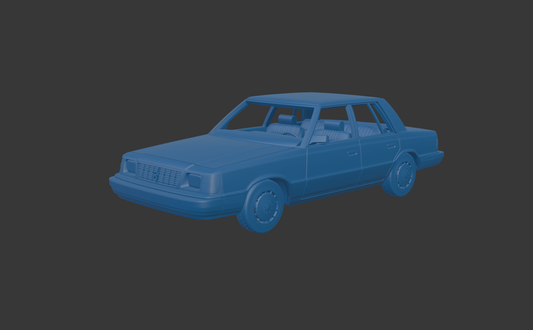 Dodge Aries K Sedan 1988 FOUR DOORS 3D PRINT MODEL