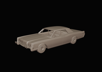 STL FILE Lincoln Continental 1968 3d print model - ARTISTIT