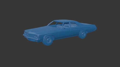 ‏‏Buick LeSabre 1972 four doors 3D PRINT MODEL