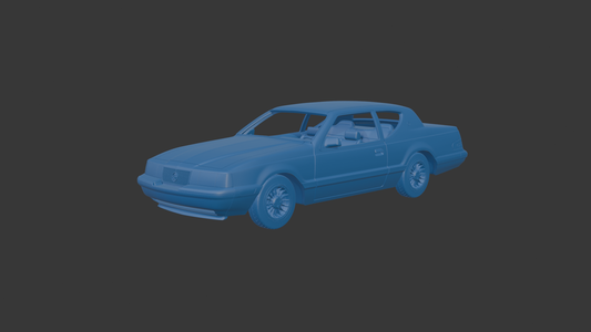 STL FILE Mercury Cougar 1988 3D PRINT MODEL - ARTISTIT