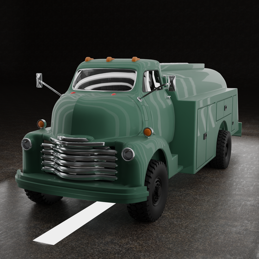 STL FILE CHEVROLET COE TRUCK 1949 V1 3D MODEL - ARTISTIT