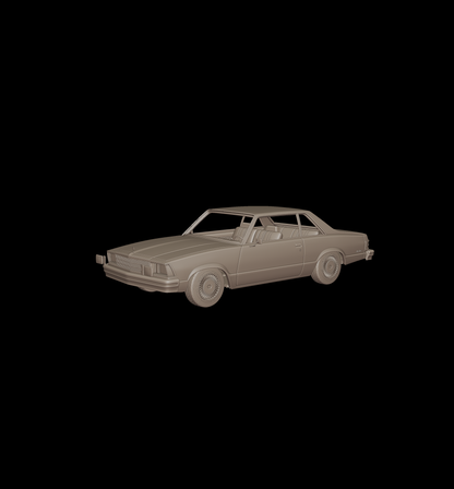 STL FILE chevrolet malibu classic 1980 two doors 3d print model - ARTISTIT