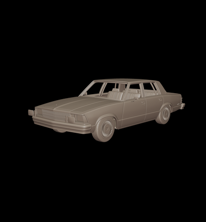 STL FILE chevrolet malibu classic 1980 four doors 3d print model - ARTISTIT