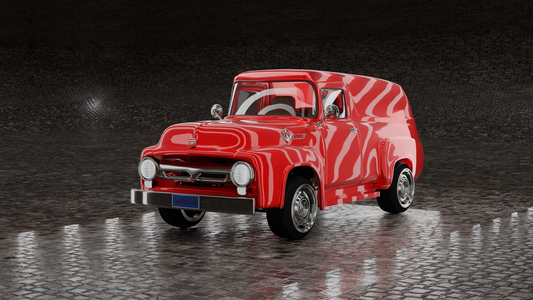 STL FILE 1956 Ford F100 Panel Truck - ARTISTIT