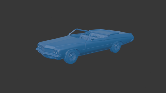 ‏‏Buick LeSabre 1972 two doors convertable 3D PRINT MODEL