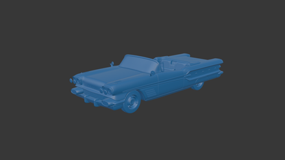 Pontiac Bonneville convertible 1958 3D PRINT MODEL