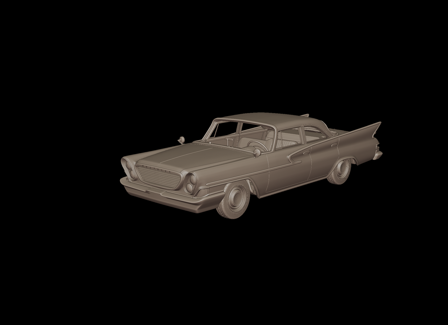 cryslar newport  4 doors 1961 3d print model