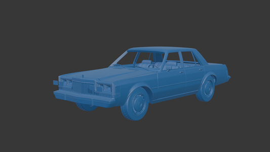‏‏Dodge Diplomat 1980 four-door 3D PRINT MODEL