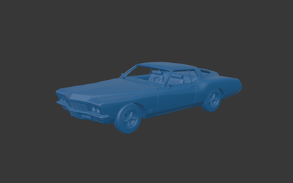 BUICK RIVIERA 1971 3D PRINT MODEL