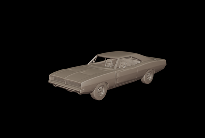 DODGE Charger RT 1969 3D PRINT MODEL