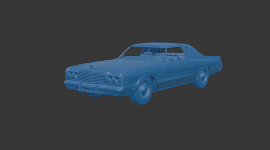 DODGE MONACO 1977 TWO-DOOR 3D PRINT MODEL