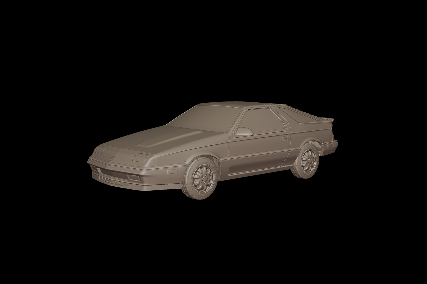 crysler  daytona shelby z 1987 3d print model