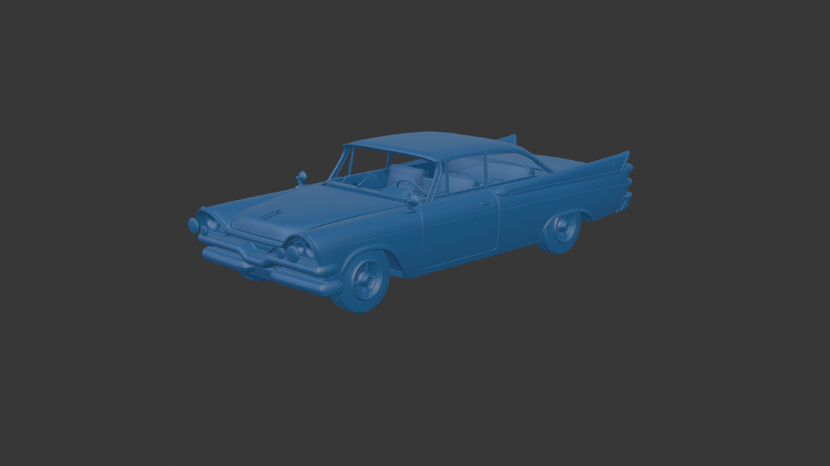 DODGE CORONET LANCER 1957 TWO DOORS 3D PRINT MODEL
