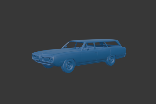Dodge Coronet WAGON 1970 3D PRINT MODEL