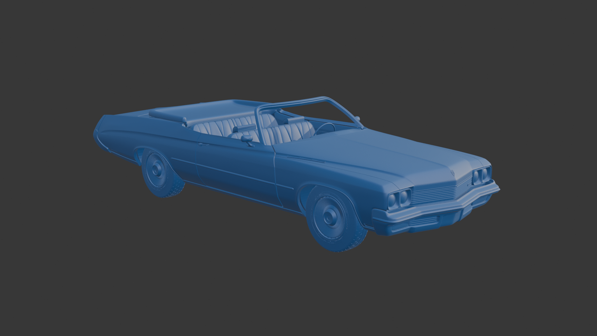 ‏‏Buick LeSabre 1972 two doors convertable 3D PRINT MODEL