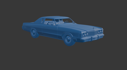 DODGE MONACO 1977 TWO-DOOR 3D PRINT MODEL